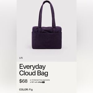 Fig Everyday Cloud bag Baggu Duffel Purple EUC